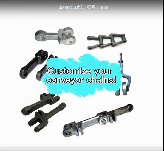 Maglie della catena con impugnatura per trasportatore realizzate su misura in acciaio inossidabile resistente al calore